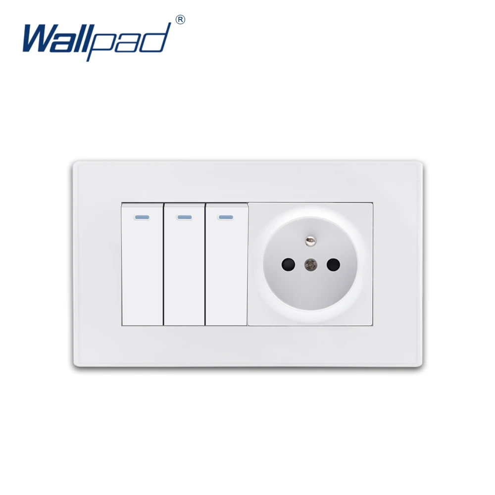 Настенный выключатель с французской розеткой европейского стандарта 16 А 110 250 В