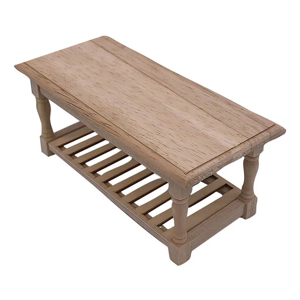 

HIINST 1/12 Mini DIY Building Model Toys Miniature Blank Tea Table Furniture Model Dollhouse Accessory Mini Dollhouse Furniture