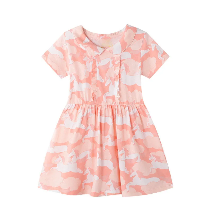 2021 Unicorn Girl Dress Vestidos Sukienki Kids Dresses For Girls Summer Robe Fille Vestido Infantis Menina Costume | Детская одежда и