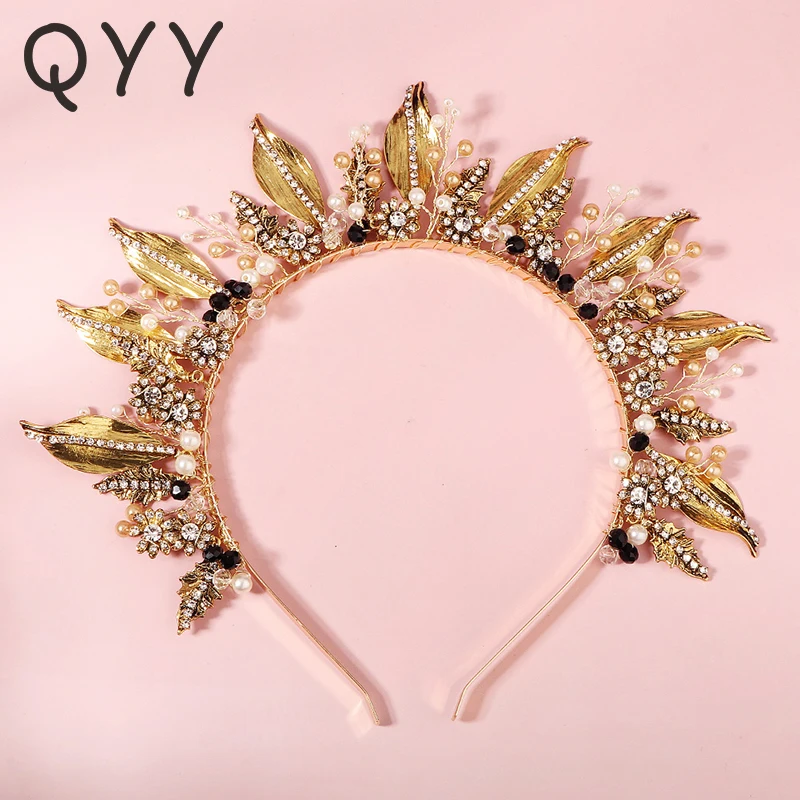 

Повязка на голову женская QYY, с жемчугом, для Стразы