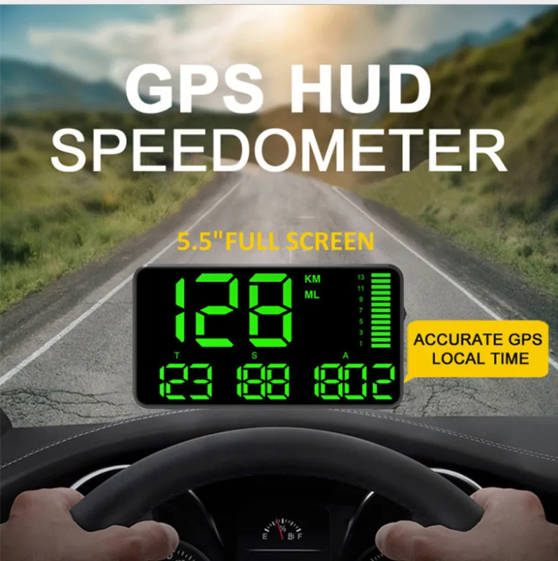 Универсальный цифровой автомобильный GPS измеритель скорости дисплей для