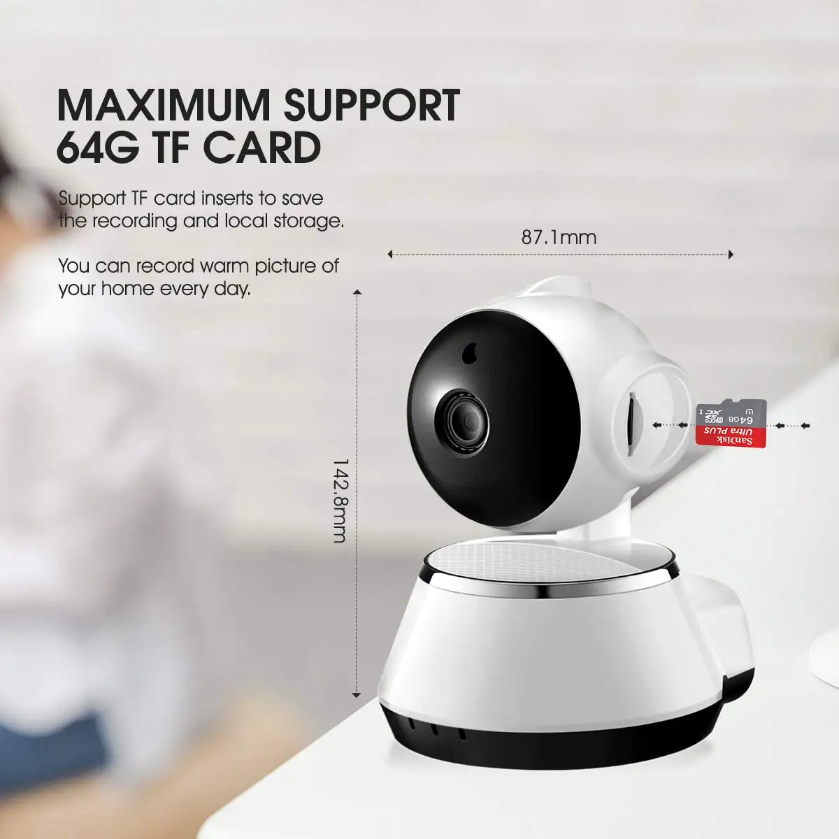 JOYZON Видеоняни и радионяни 1080P экшн-камера с Wi-Fi IP Камера ночного видения