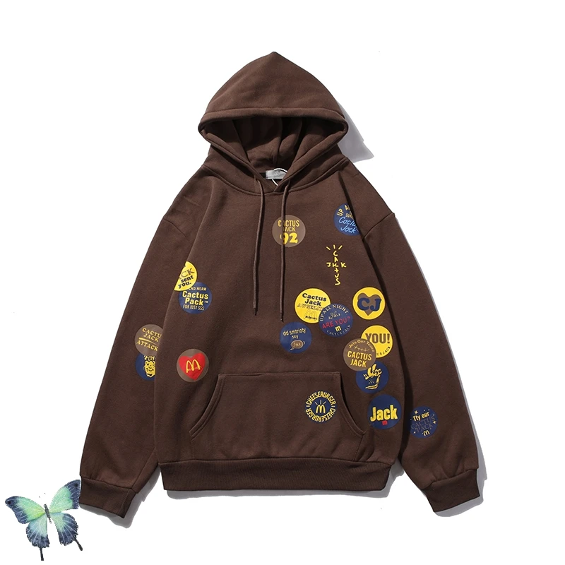 

Autumn Winter Travis Scott Cactus Jack Hip-hop Hoody Men Women Fashion Casual Sweatshirt Cactus Jack High Street Washed Hoodies