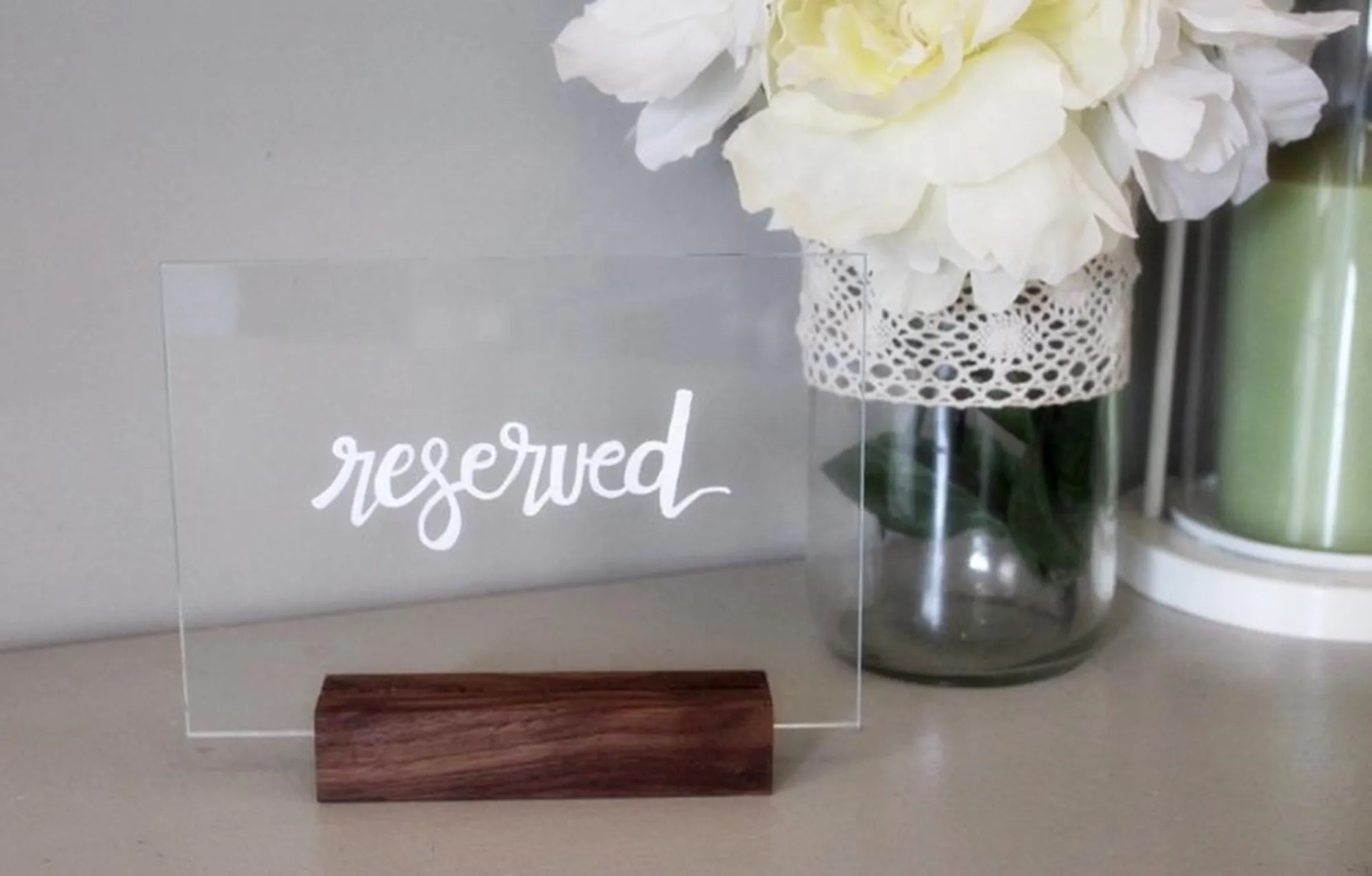 2PCS Walnut Wood Stand,Retail Signage Holder,Place Card, Business Card Holder,Rustic Acrylic Sign Holders