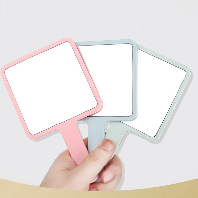 

CASHOU46 Handle Mirror Square Makeup Mirror Handheld Vanity Mirror Hand Mirror Salon Makeup Vanity Cosmetic Compact Mirror for