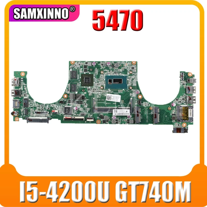 DAJW8CMB8E1 14 5470 Laptop motherboard For DELL Vostro original mainboard I5 4200U GT740M|Материнские платы| |