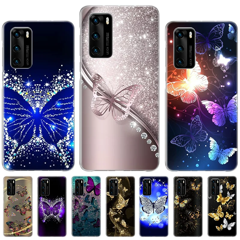 Diamond butterfly Bumper Case For Samsung Galaxy A50 A51 A52 A72 A12 A32 A42 5G A71 A10S A11 A20S A21S A22 A31 A02S Cover