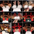 2 шт.компл., рождественские заколки для волос с изображением лося, для взрослых, детей, девочек, новогодний подарок, рождественские аксессуары для волос, заколки для волос, украшения для Рождества