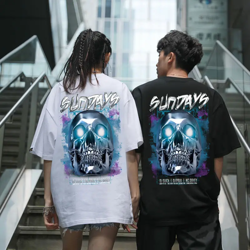 Мужская и женская футболка трендовая куртка с полуторным рукавом Корейская