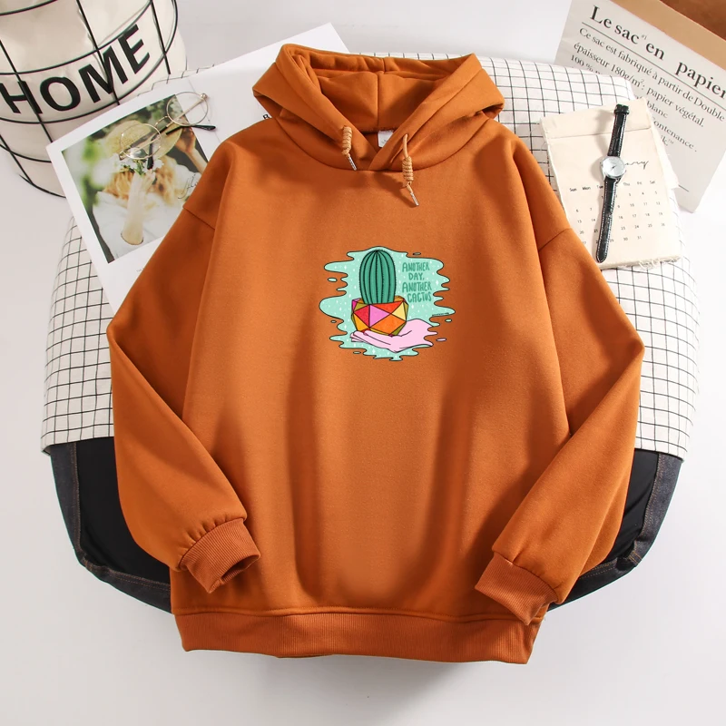 Cactus Plant Hoodie Funny Graphic Aesthetic Clothes Oversized Sweatshirt Woman Cute Long Sleeve Sweetshirt for Girls Korean Tops