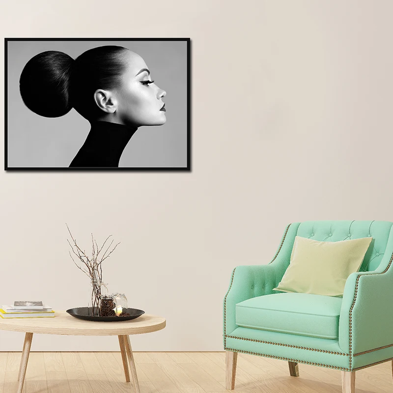 

Wall Art Canvas Poster Painting Prints Picture for Living Room Decor Character Painting Original Black And White PHOTOGRAPHY