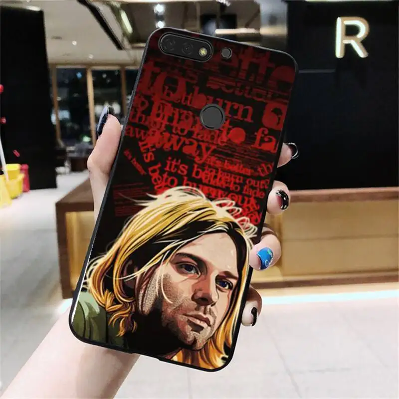 

Nirvana Kurt Cobain Phone Cases For Huawei Honor 7C 7A 8X 9X 8A 10i 20lite 10 9 lite 20 8C 8S 7S 9A 10X lite
