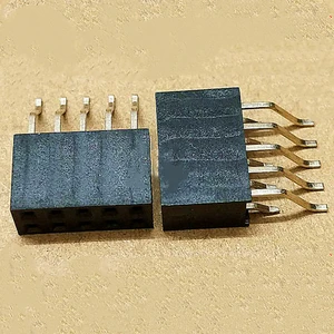 2.54mm pitch double row female pin Header socket SMT horizontal 2X4Pin 2X5Pin 2X7Pin 2X40Pin Pgold-plated