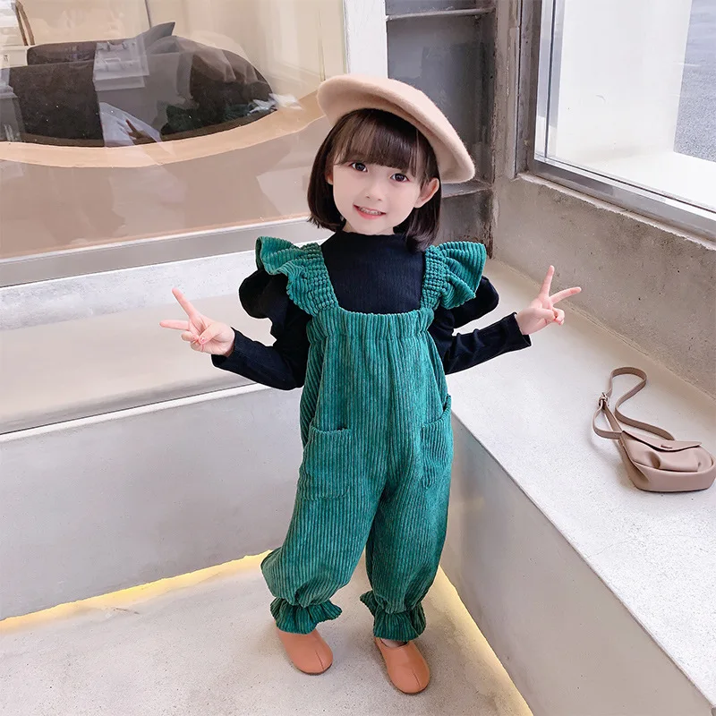 

Sets Full Sleeve O-neck Collar Solid Pullover Regular Cotton New Fashion Cute Lovely Comfortable Warm Spring Autumn Girls Kids