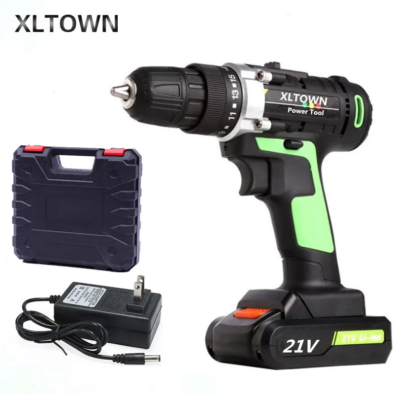 XLTOWN 12/16. 8/21V Аккумуляторная дрель Перезаряжаемые литий Батарея электрическая отвертка многофункциональная ручная дрель Мощность инструменты