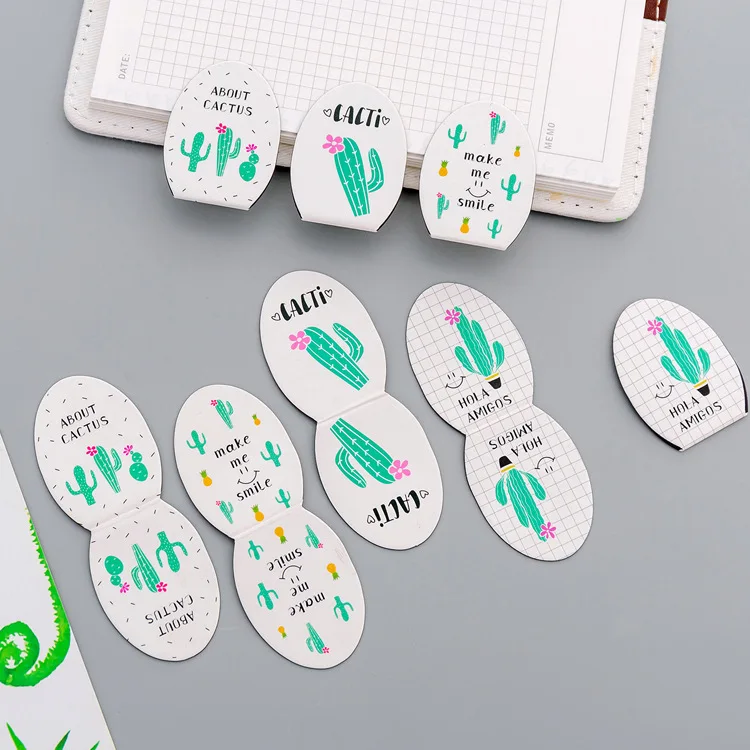 4 шт./партия * милый кактус Закладка на магните Книга маркеры подарок учителю