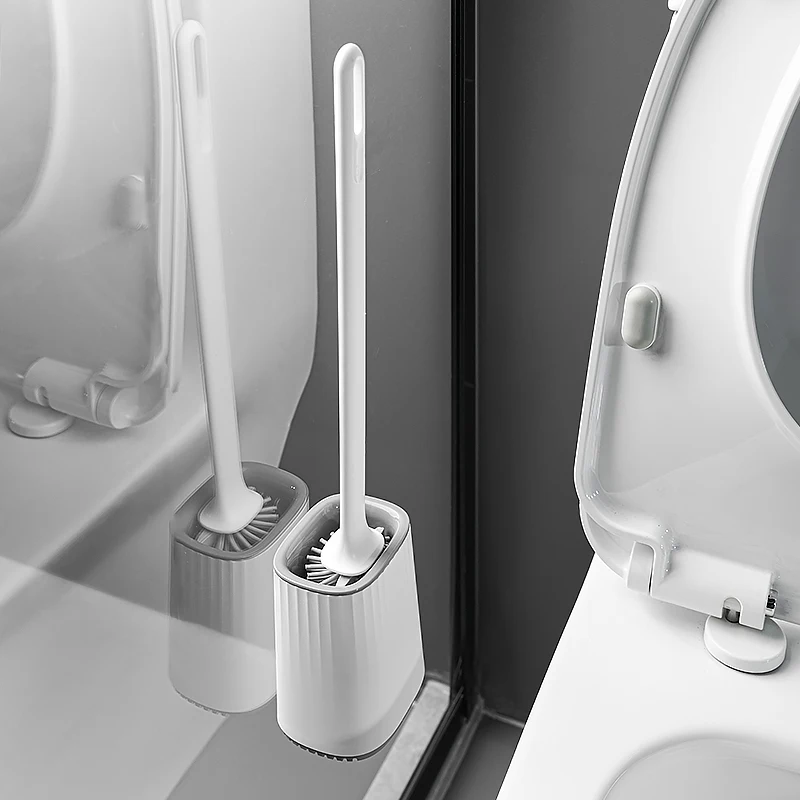 Новая настенная щетка для унитаза на крючке без необходимости сверления, высококачественный материал силикона, инструмент для очистки.