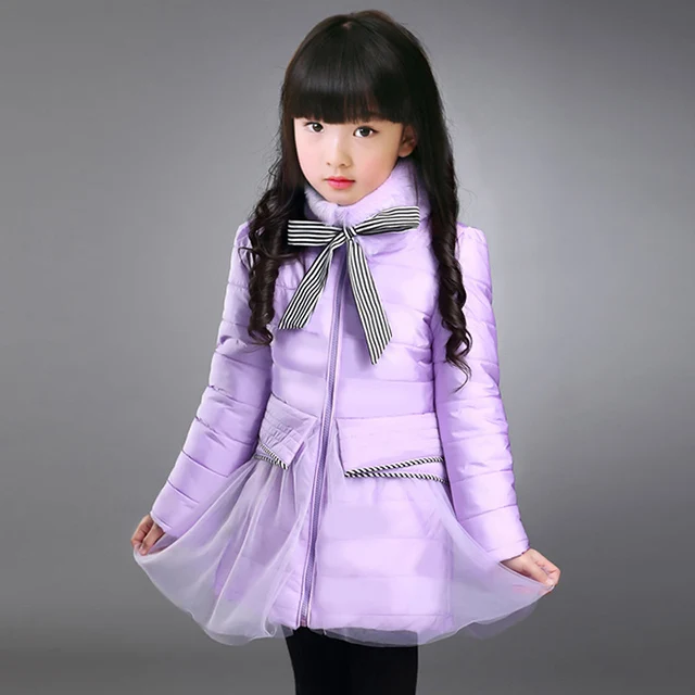 purple Осенне-зимняя куртка для девочек, пальто, детская верхняя одежда, пальто, детская теплая хлопковая стеганая одежда с капюшоном, От 4 до 12 лет, куртка для девочек-подростков - Цвет: purple