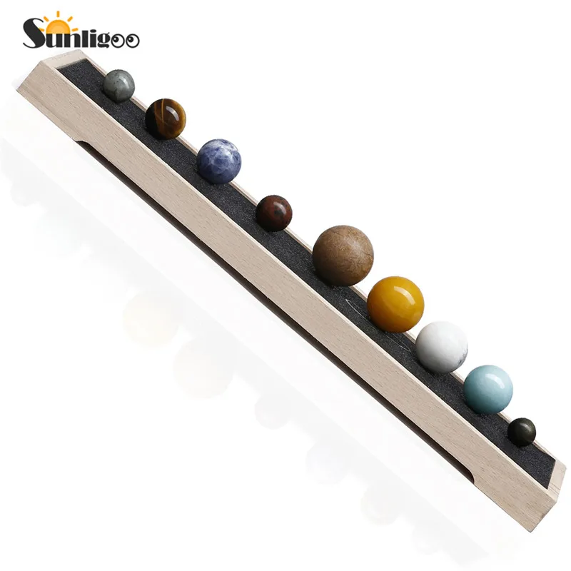 Sunligoo 9 планеты Солнечная система домашний стол Декор Исцеление Кристалл шарики