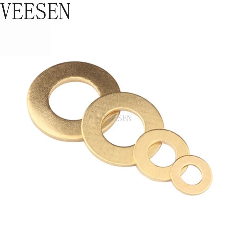 

250pcs Meson Pad Copper Sheet Metal Collar Brass Flat Washer Gasket Ring Kits