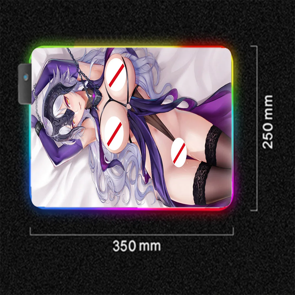 kawaii mouse pad rgb 3d mousepad xxl sexy chest girl decoration suit laptop keyboard mat gamer setup gaming accessories desk mat free global shipping