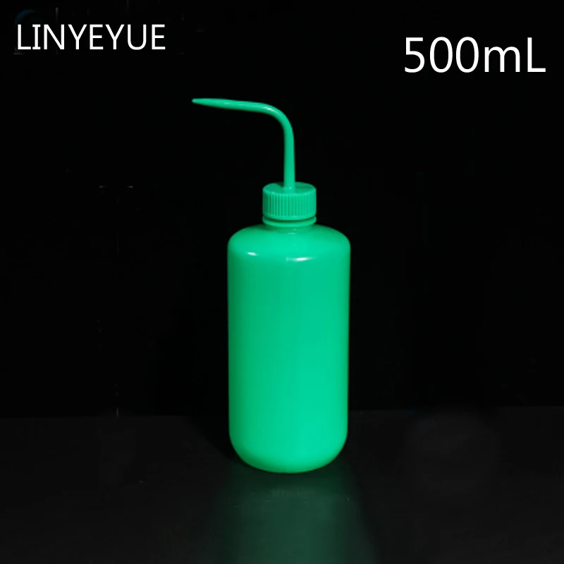 

LINYEYUE 500ml Green Plastic Blow Washing bottle Tattoo Wash Squeezy Laboratory Measuring Bottle