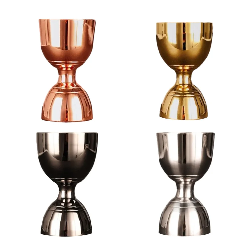 

Hot 30/60ml Stainless Steel Double Cocktail Shaker Measure Cup Dual Shot Drink Spirit Measure Jigger Kitchen Gadgets Bar Tools
