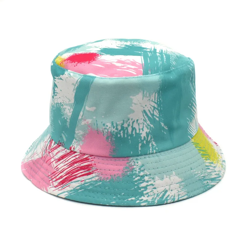 

Summer Cartoons Graffiti Bucket Hat For Women Men Outdoor Foldable Bob Fisherman Hat Girls Boys Gorros Panama Sun Hat