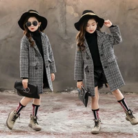 girl coat kids woolen cloth 2021 hot thicken warm winter autumn kids high quality cotton outwear wool childrens clothing