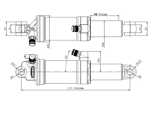 Задний амортизатор DNM для велосипеда задний 165 мм 190 200 задняя подвеска/XC/Trail | Спорт
