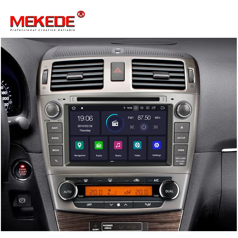 Android 9 0 8 ядерный 4G ram 64G rom автомобильный DVD мультимедийный плеер для TOYOTA AVENSIS 2005-2007