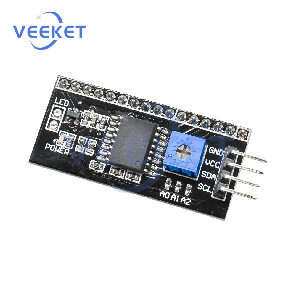 

Последовательная плата расширения PCF8574T I2C IIC TWI SPI 5 В, совместимая с 1602 ЖК-дисплеем 2004, плата адаптера, модуль для Arduino