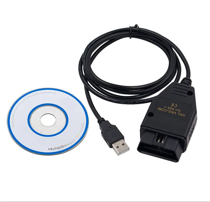 Black/Blue VAG-COM 409.1 Vag Com 409Com Kkl OBD2 USB Diagnostic Cable Scanner Interface for VW Audi Seat Volkswagen | Автомобили и