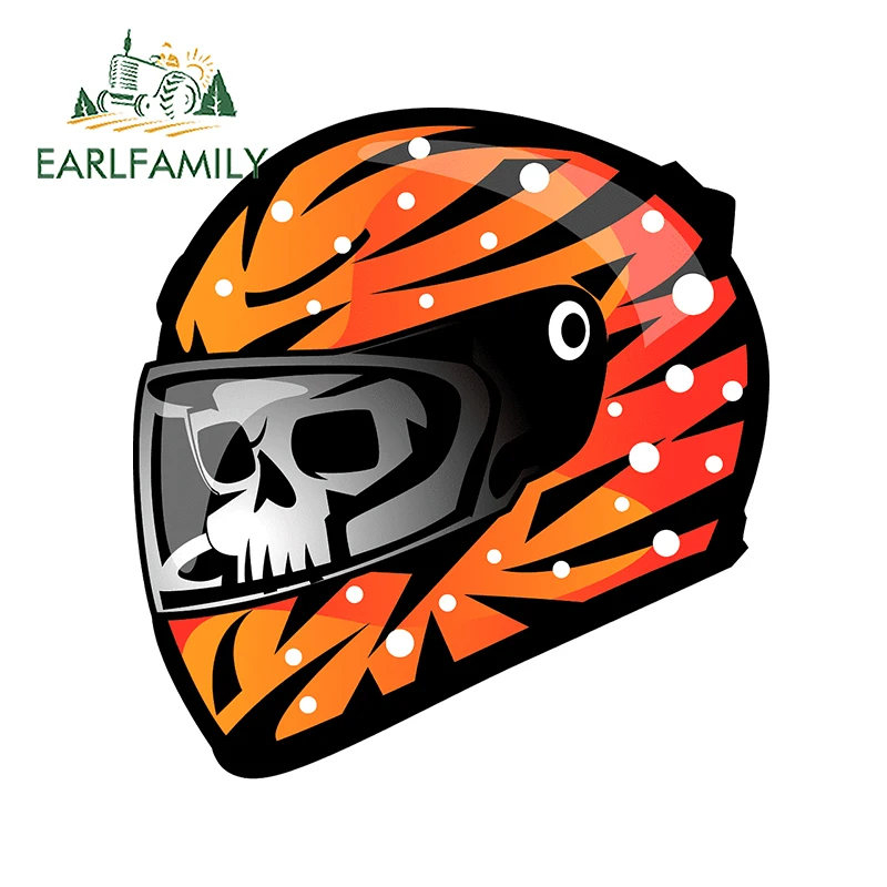 EARLFAMILY 13 см x 12 3 автомобильная наклейка с черепом водонепроницаемый граффити JDM