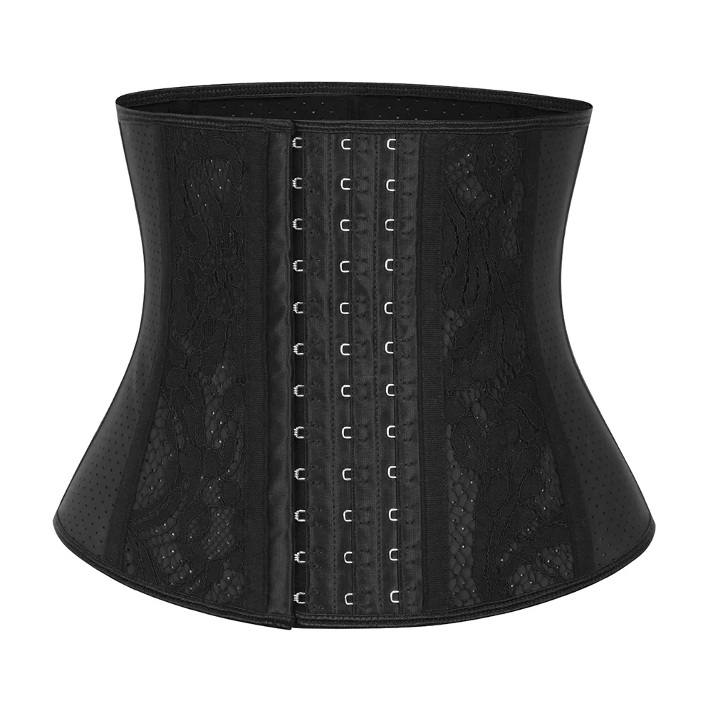

Wholesale Big Size Solid Lace Tummy Control Corset Waist Trainers Latex Slimming Shaper