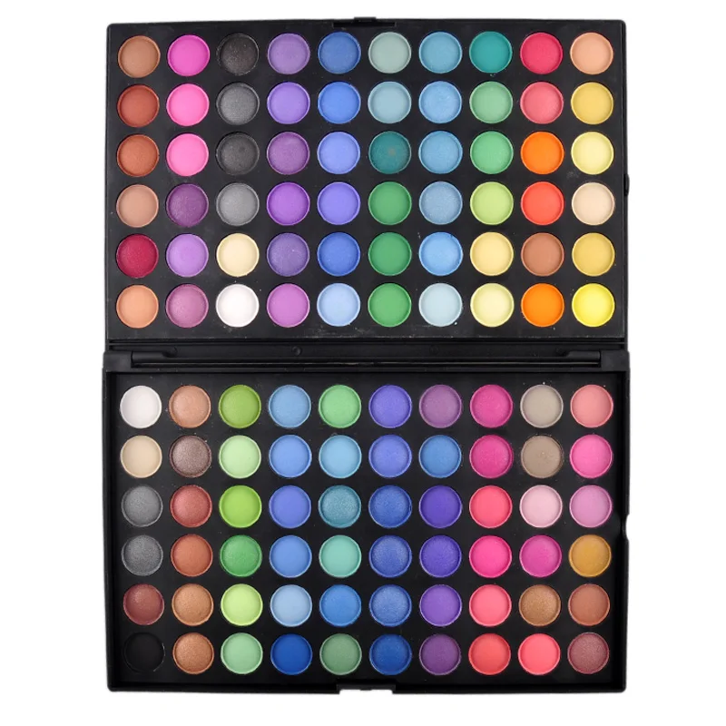 Палитра теней для век 120 цветов профессиональный макияж матовые и мерцающие тени