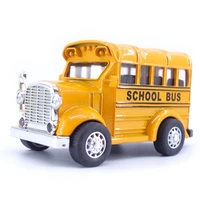 138 school bus pull back diecast model toy car vehicle baby toys educational for children kids