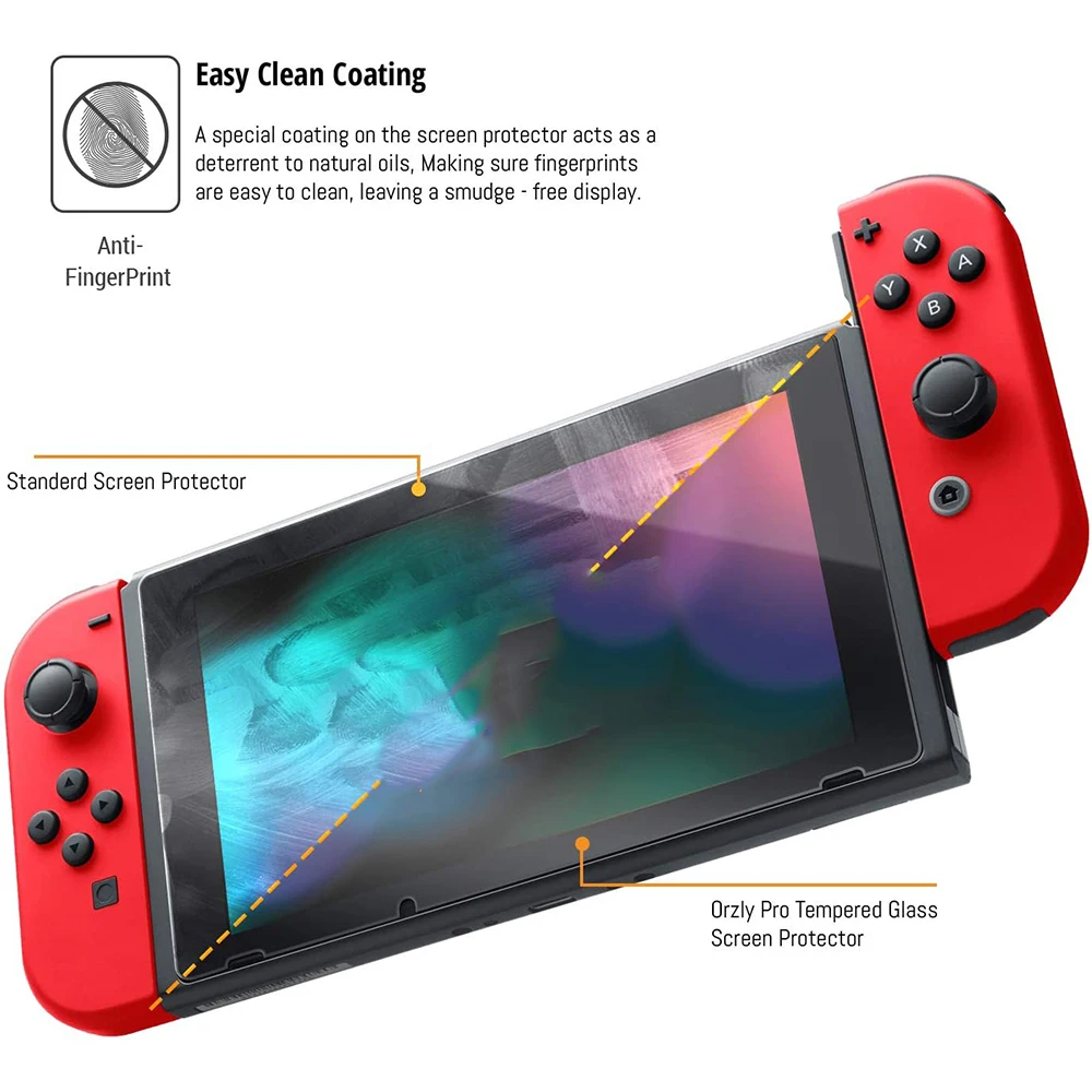 for nintendo switch high quality pack of ultra clear crystal clarity glass for nintend switch tempered glass screen protector free global shipping