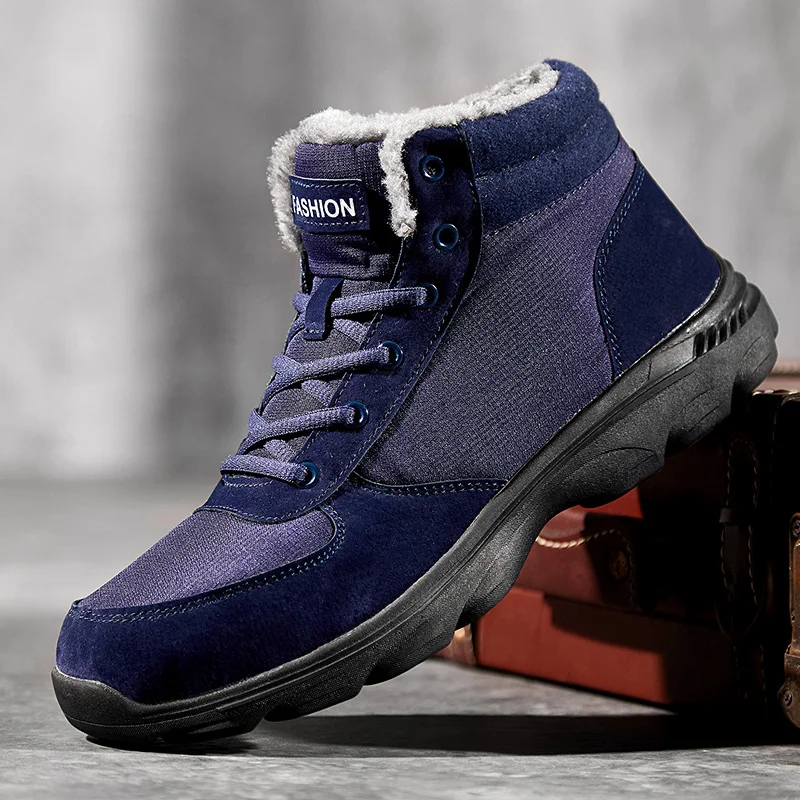 Зимняя мужская обувь уличная Водонепроницаемая походная мужские замшевые