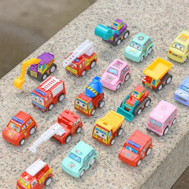 

6 шт./компл. пластиковая имитация прицепа инерционный грузовик гоночный автомобиль забавные гаджеты Новинка интересные игрушки для детей п...