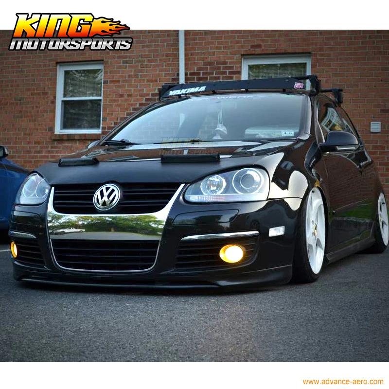 Подходит для 05-10 VW Golf MK5 GTI Jetta V-образный спойлер переднего бампера уретан