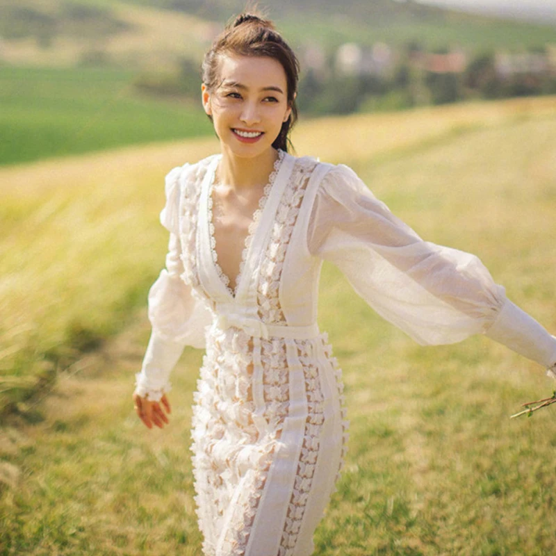 2019 модное осенне-весеннее платье для подиума женское Открытое сексуальное с