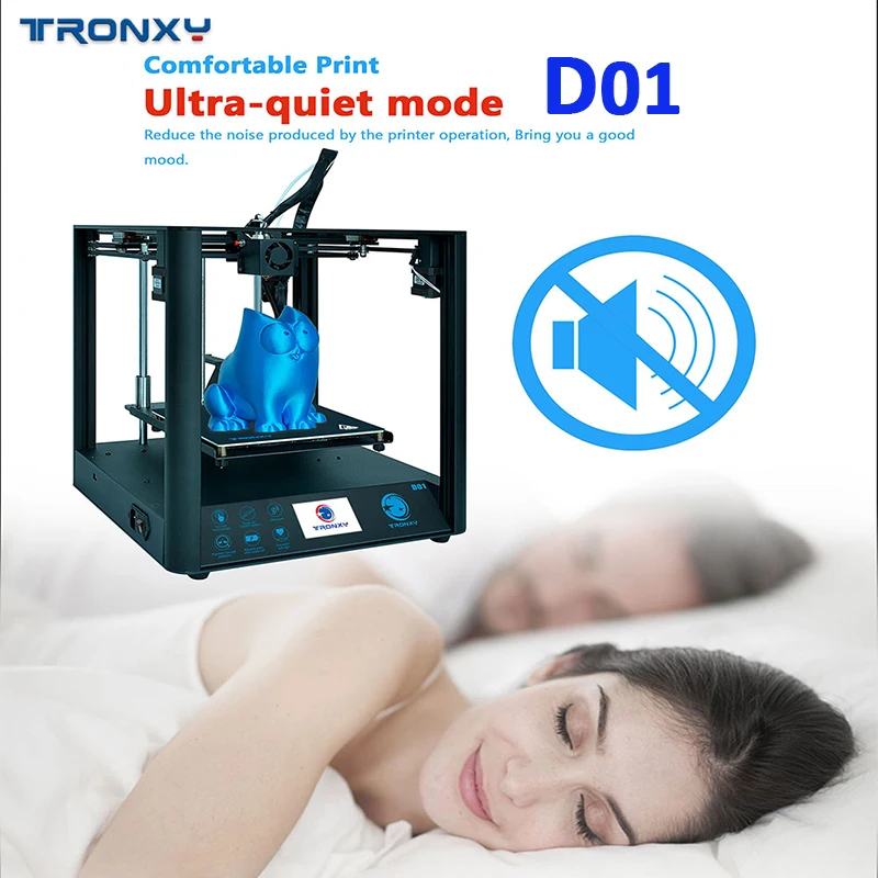 2019 новейший дизайн TRONXY D01 3d принтер бесшумный полная металлическая рамка