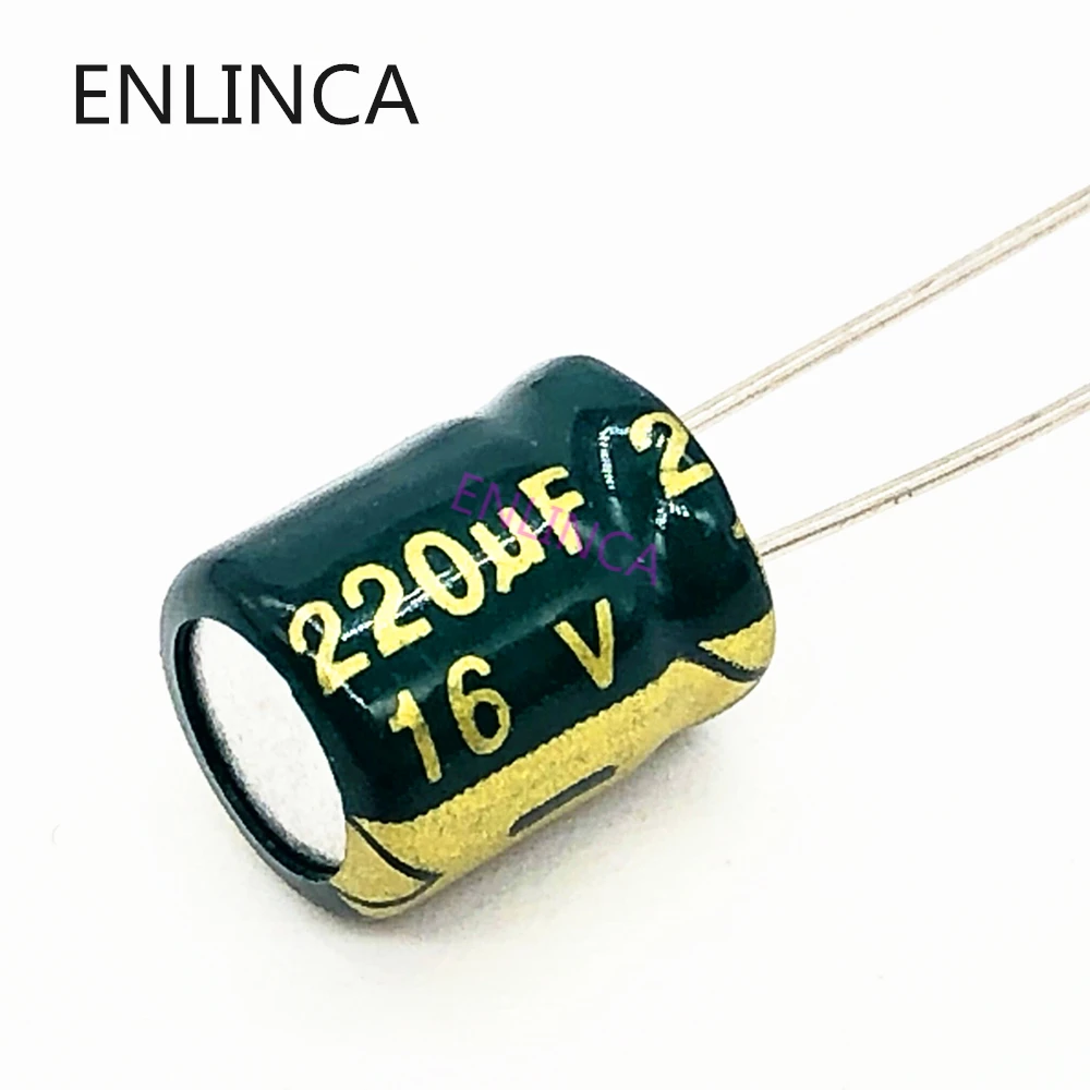 

300pcs/lot BC06 220uf16V Low ESR/Impedance high frequency aluminum electrolytic capacitor size 6*7 16V 220uf 20%