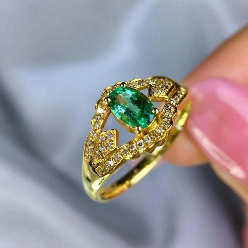 AEAW AAA лабораторный из Колумбийского изумруда овальной огранки кольцо для