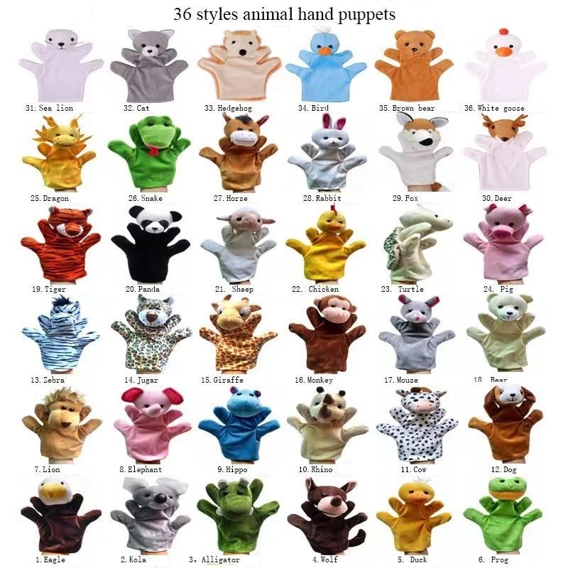 

Gant Thermique Big Hand Animal Gloves Plush Toys Baby Cloth Educational Cognition Make Baby Happy Gloves Mittens Decorate Unisex