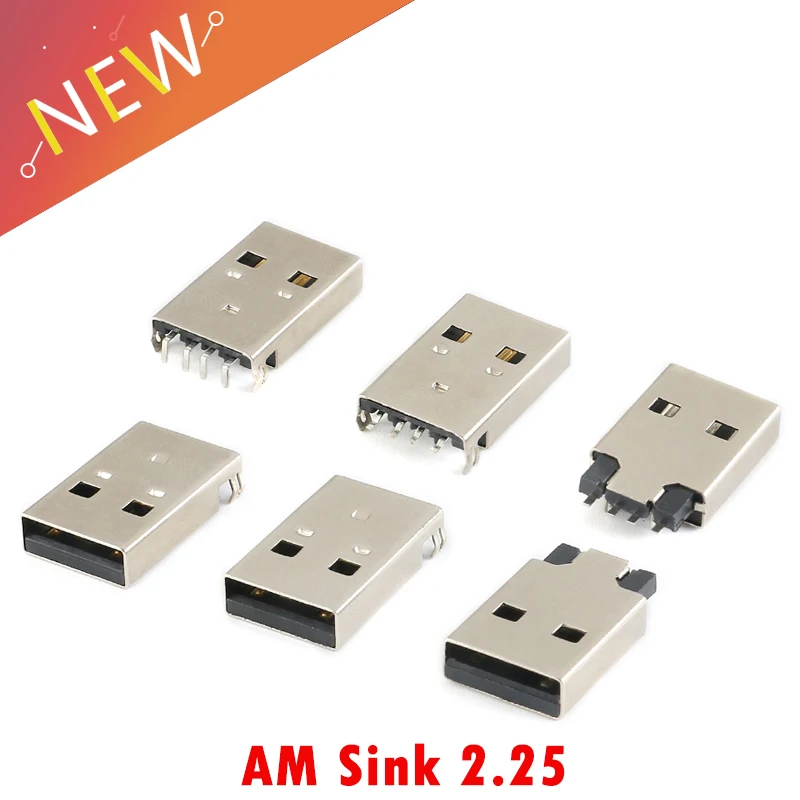 10 шт./лот USB 2 0 разъем типа A 4-контактный AM для пайки 5 SMT кабель | Обустройство дома