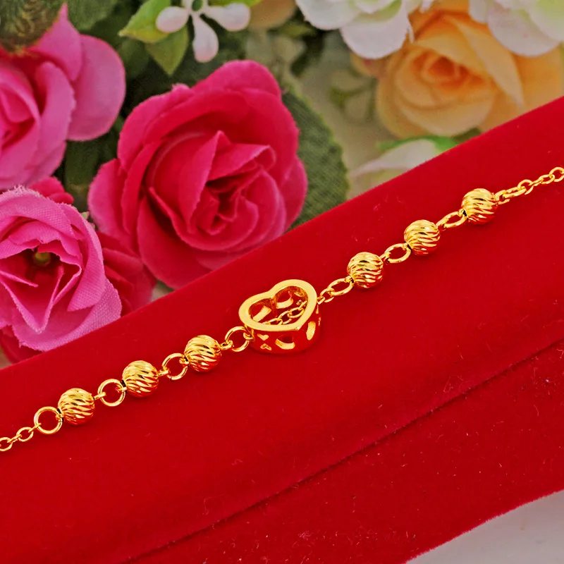 

Brass Jewelry Love Transfer Beads Bracelet Fashion New Luxury Accessories Women's Jewelry Gifts