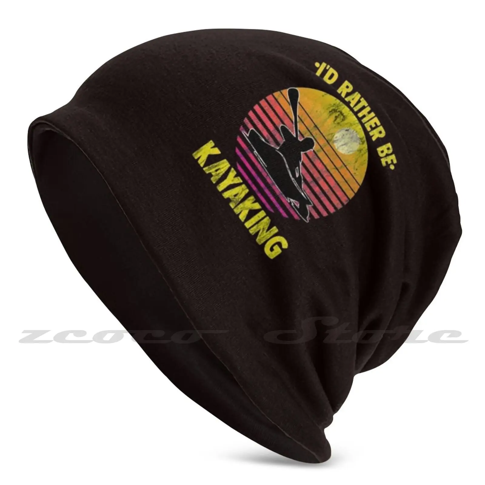 Ing Kayak Lovers Gift Personalized Pattern Knit Hats Plus Size Elastic Soft Cap Kayak Themed Rafting