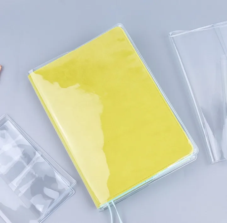 1 шт. горячая Распродажа DIY Прозрачная Обложка из ПВХ для записной книжки A5 A6 новые школьные офисные принадлежности Подарочная Обложка для книг